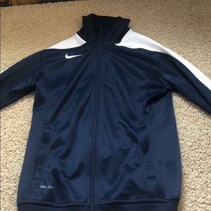 Nike dri-fit navy zipper down jacket